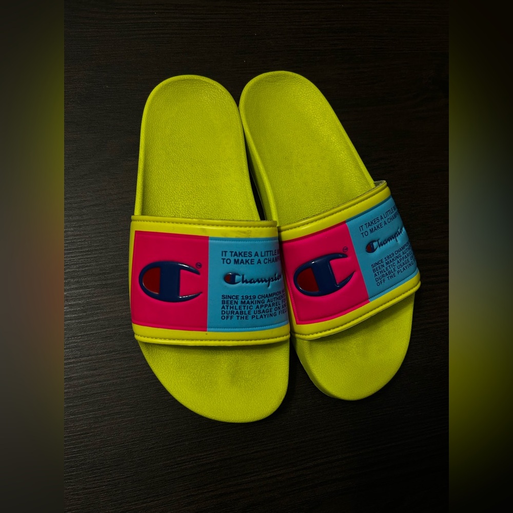 Champion Yellow and Pink Slides